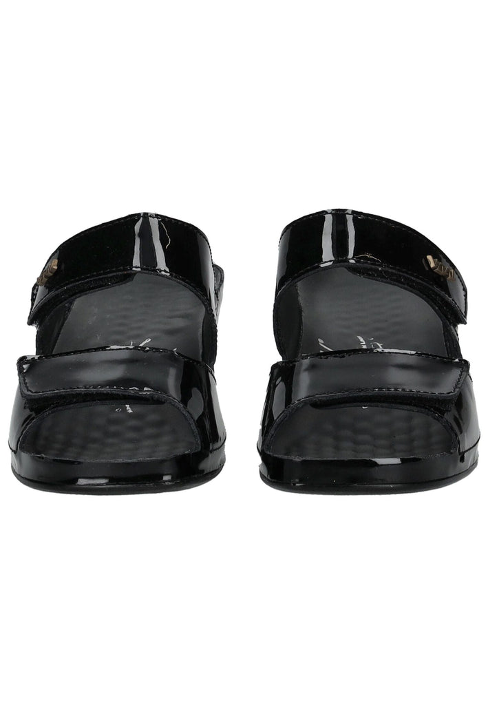 Vital Pantoletten Leder Schwarz Lack