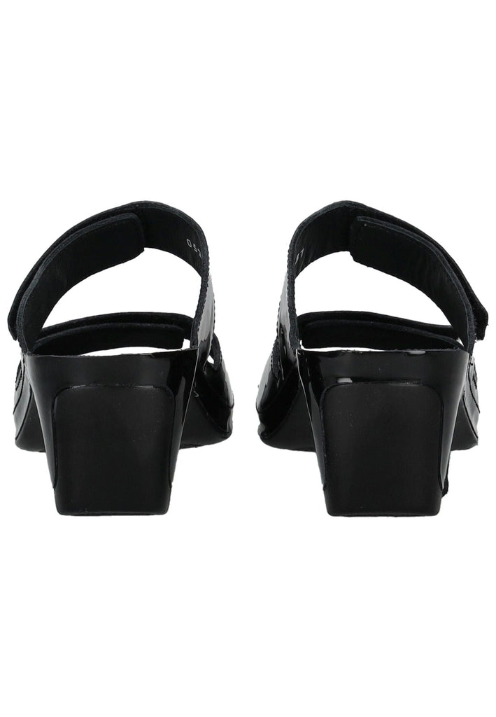 Vital Pantoletten Leder Schwarz Lack