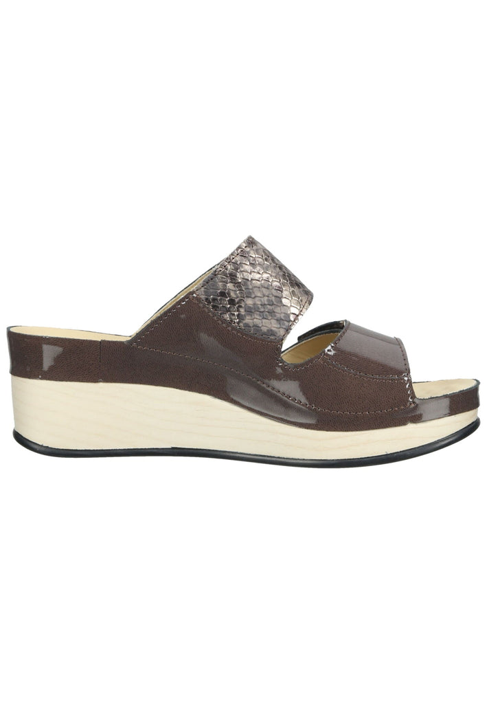 Vital Pantoletten Leder Taupe