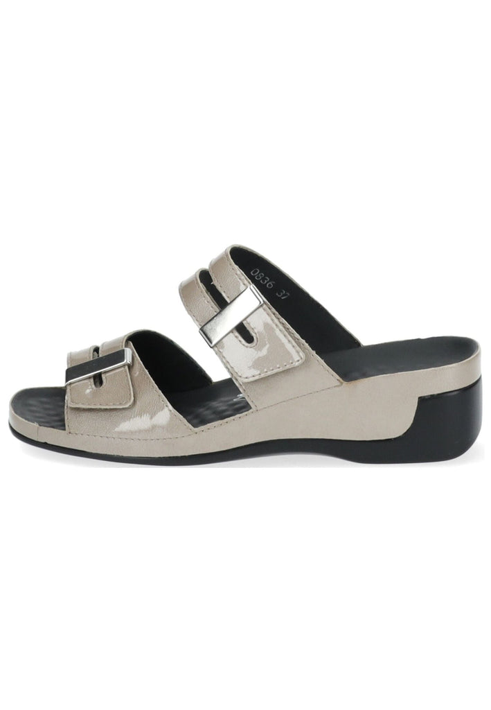 Vital Pantoletten Leder Taupe