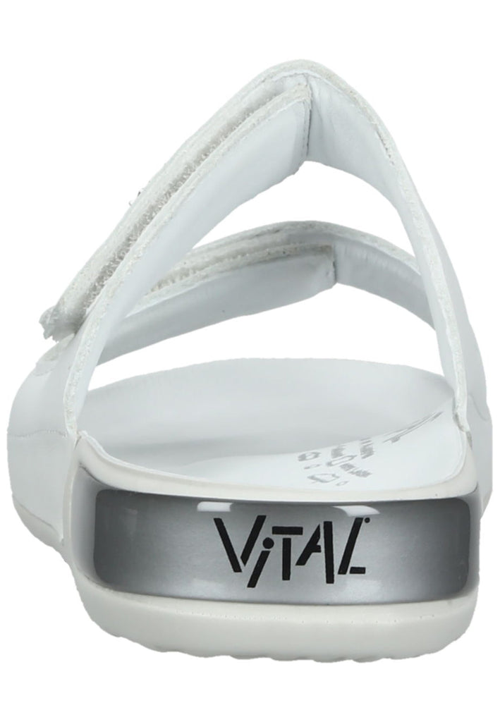 Vital Pantoletten Leder Weiß