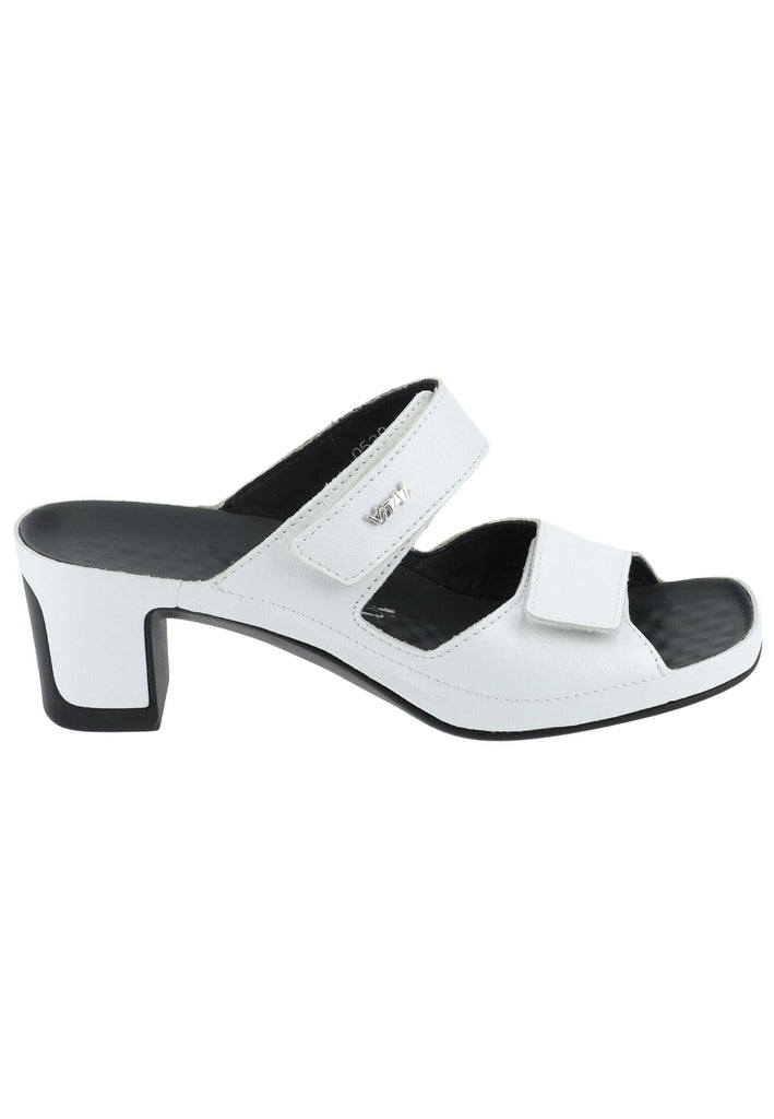 Vital Pantoletten Leder Weiß