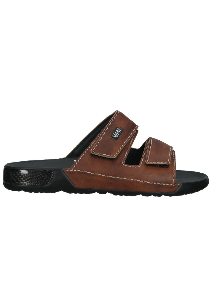 Vital Pantoletten Nappaleder Tabak