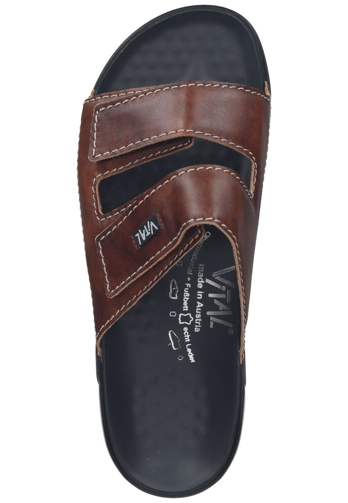 Vital Pantoletten Nappaleder Tabak