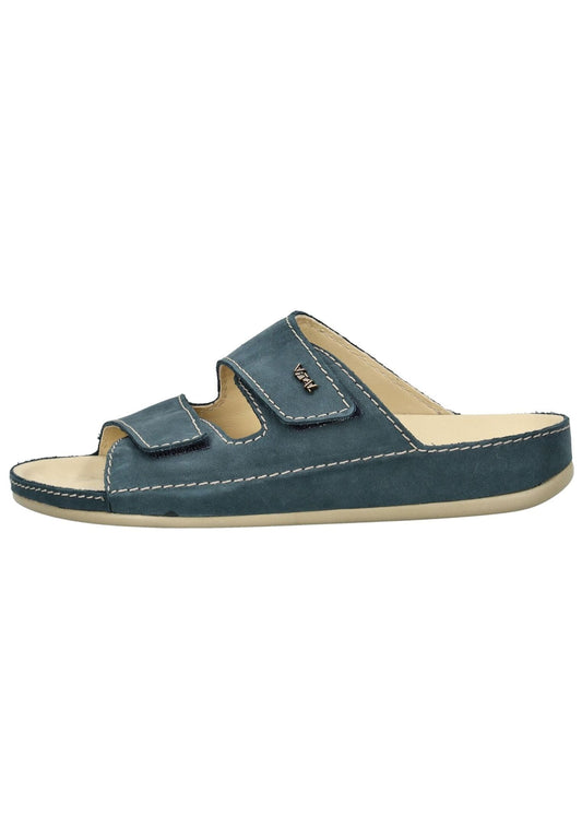 Vital Pantoletten Nubukleder Blau