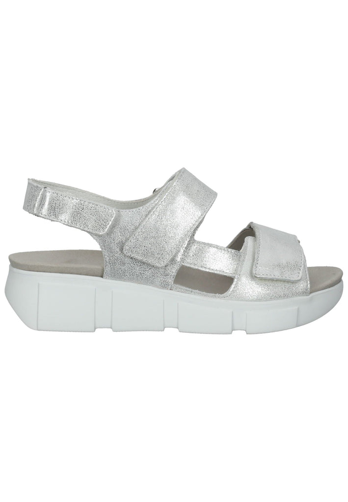 Sandalen Waldläufer Sandalen Leder Silber