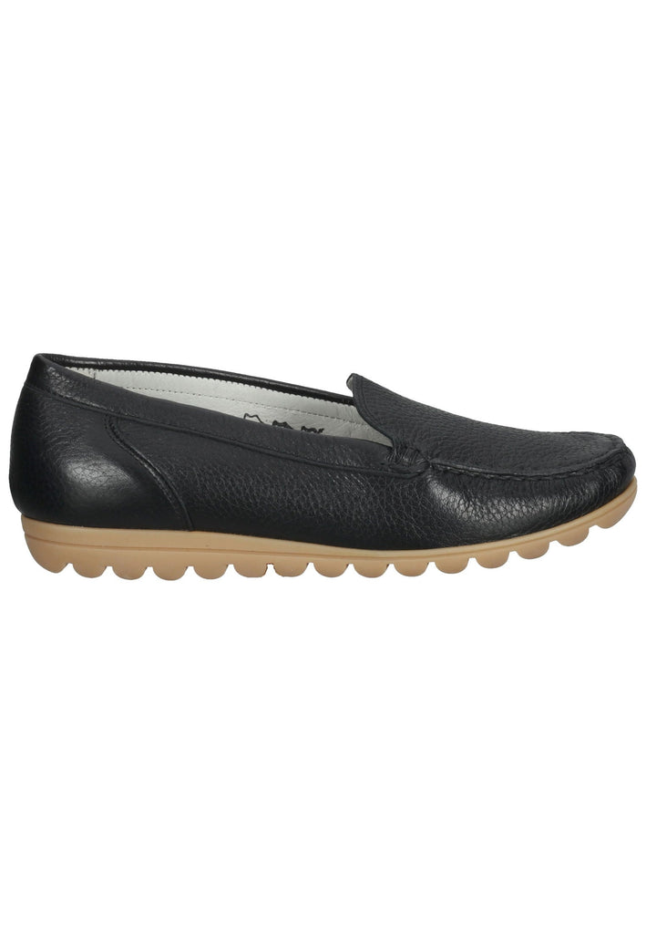 Waldläufer Slipper Leder Schwarz