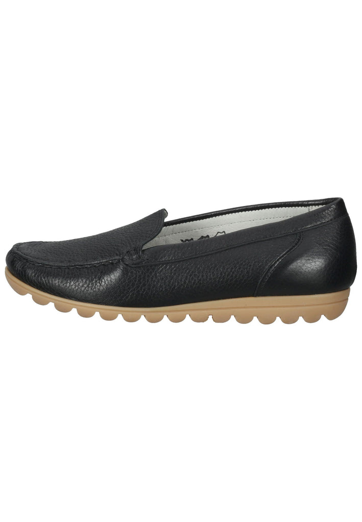 Waldläufer Slipper Leder Schwarz