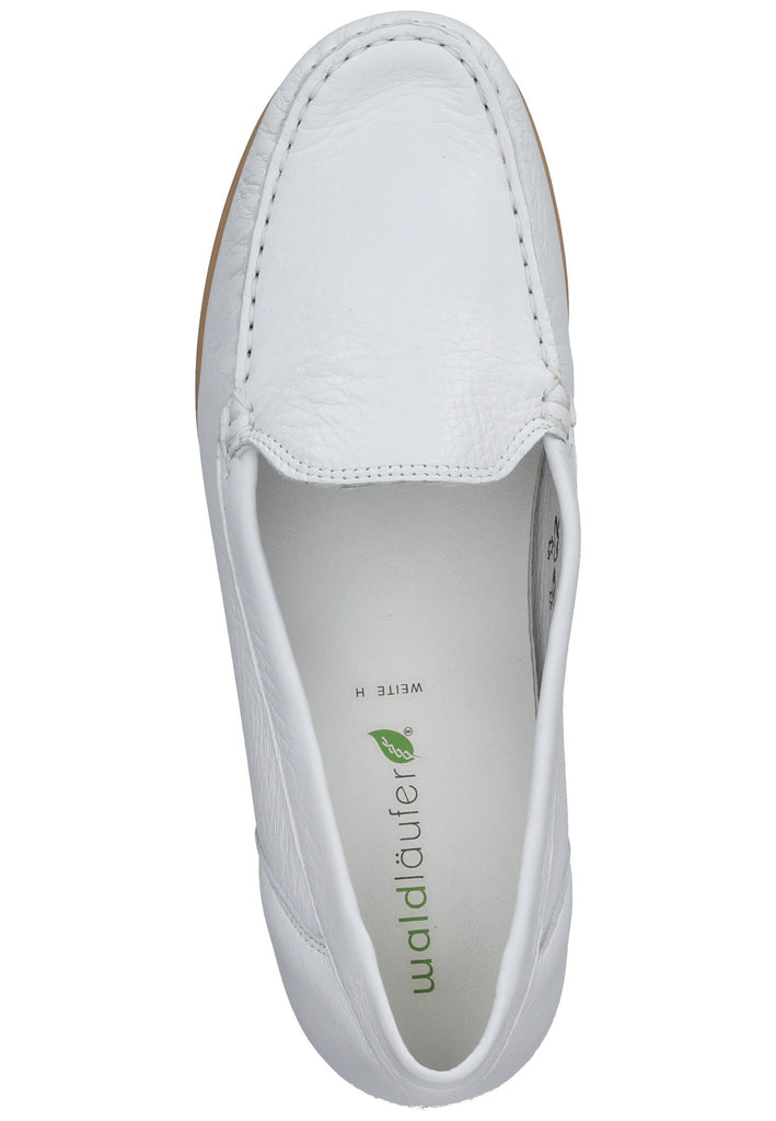 Waldläufer Slipper Leder Weiß