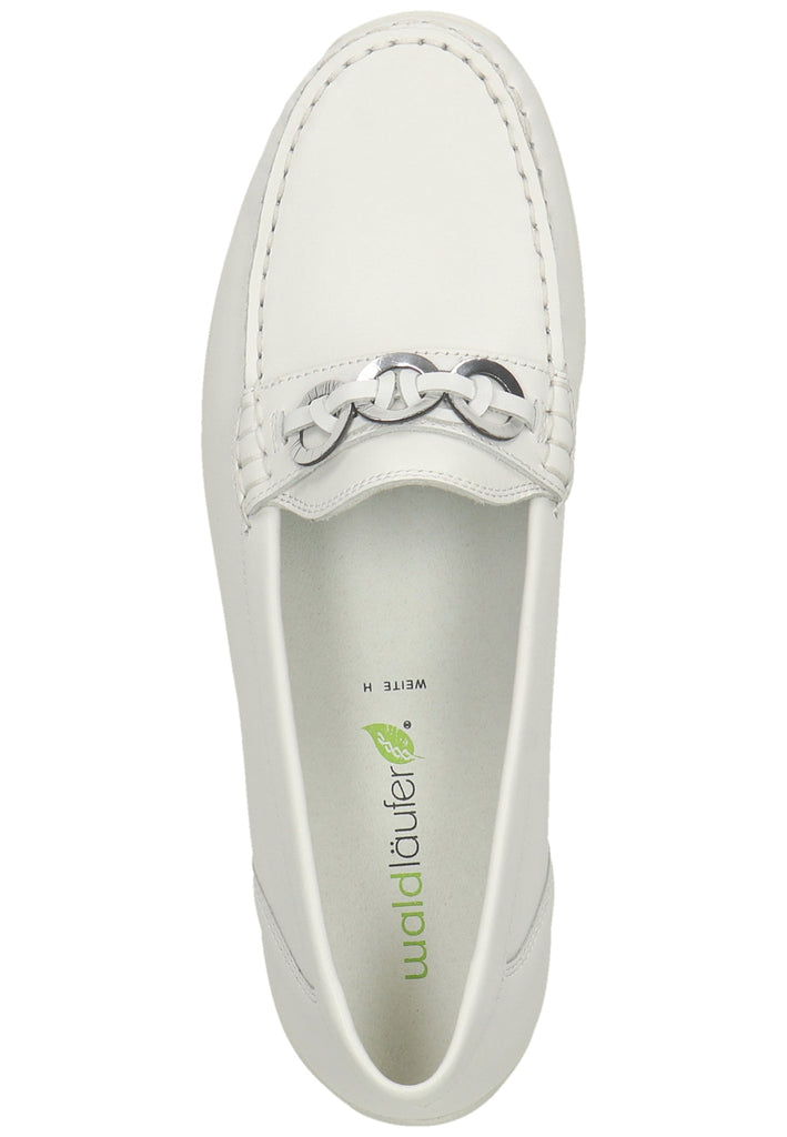 Waldläufer Slipper Leder Weiß
