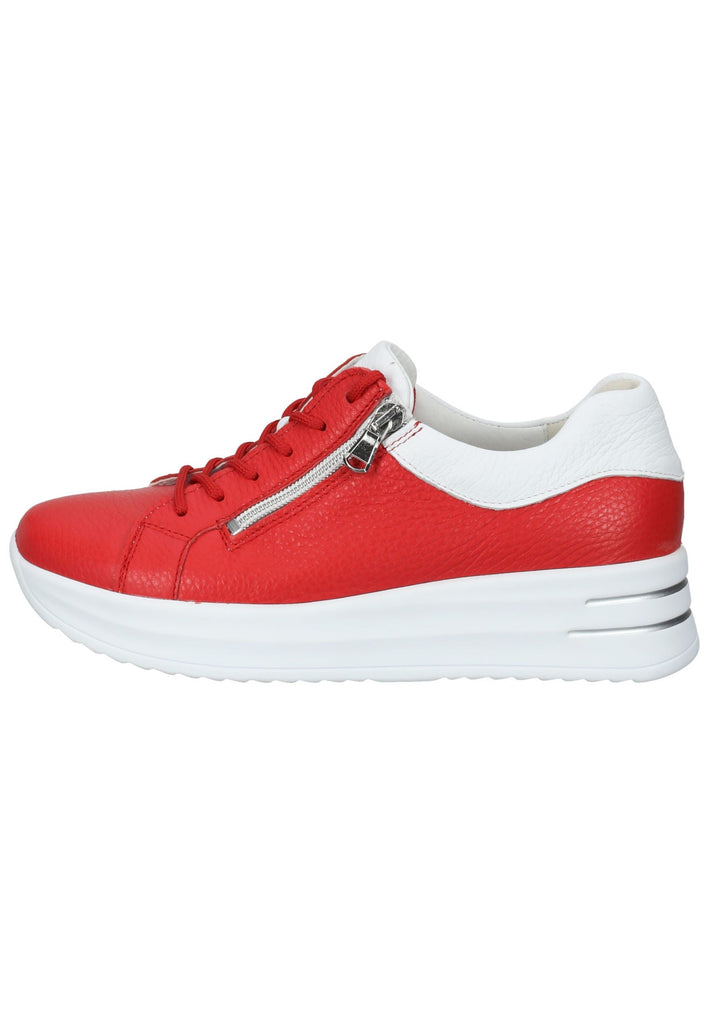 Waldläufer Sneaker Leder Rot/Weiß