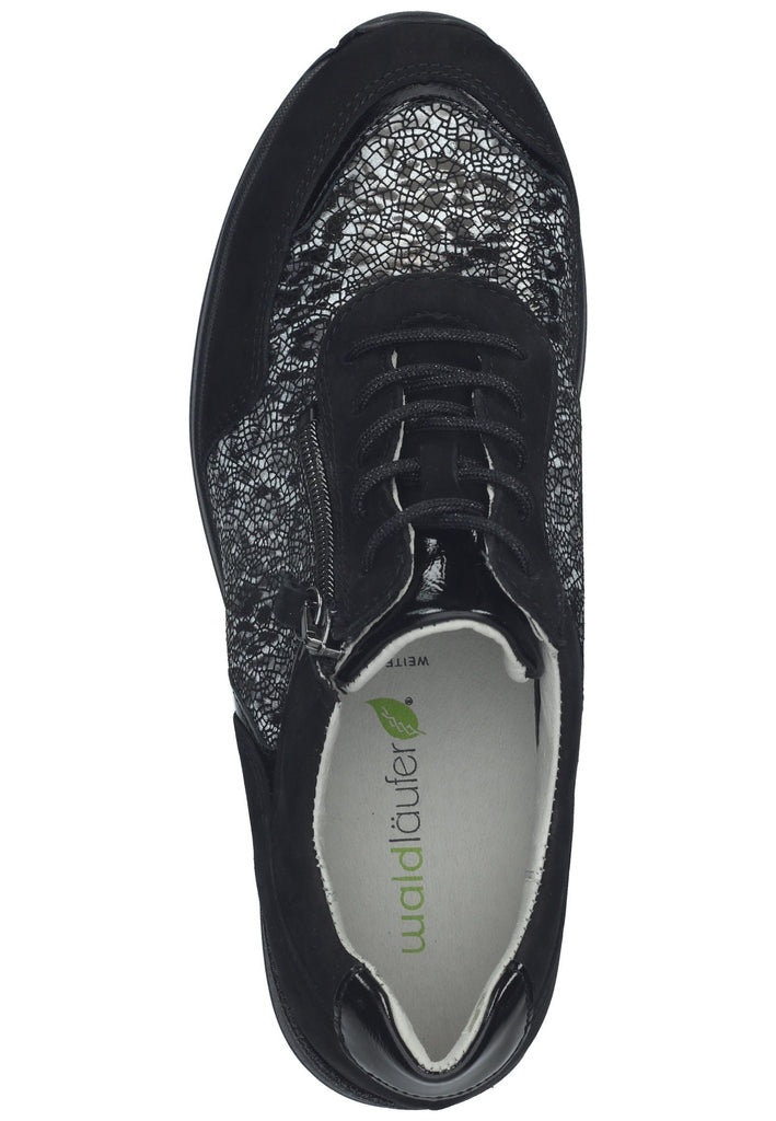 Waldläufer Sneaker Leder Schwarz