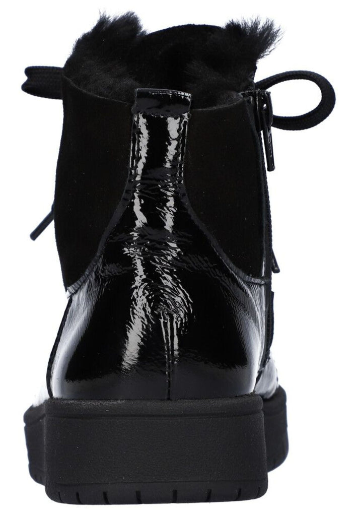 Waldläufer Sneaker Leder Schwarz Warmfutter