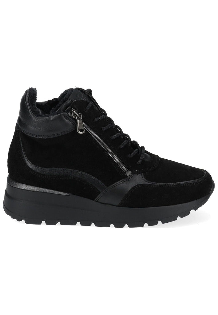 Waldläufer Sneaker Leder Schwarz Warmfutter