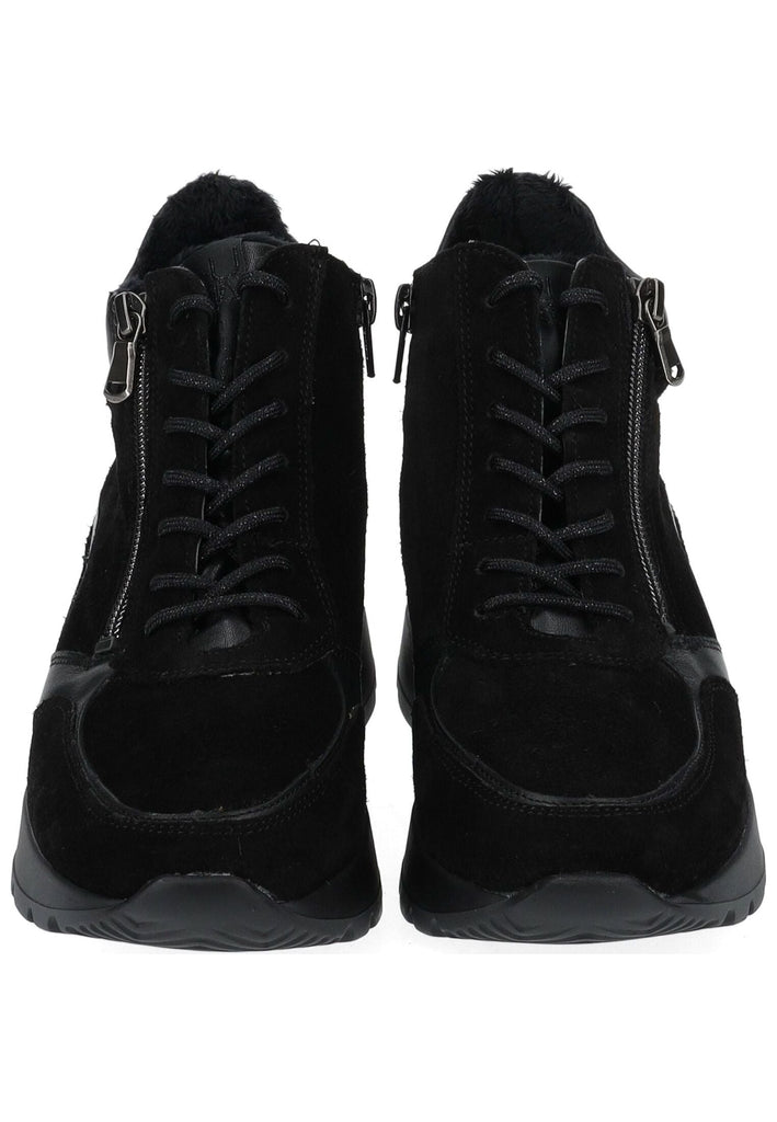 Waldläufer Sneaker Leder Schwarz Warmfutter