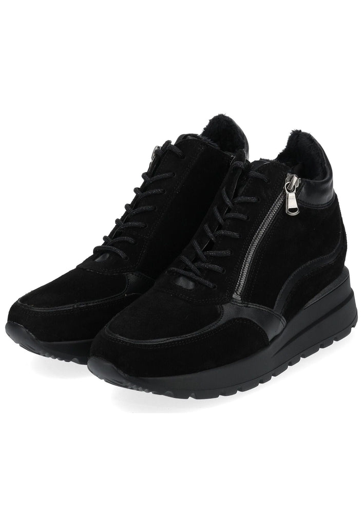 Waldläufer Sneaker Leder Schwarz Warmfutter