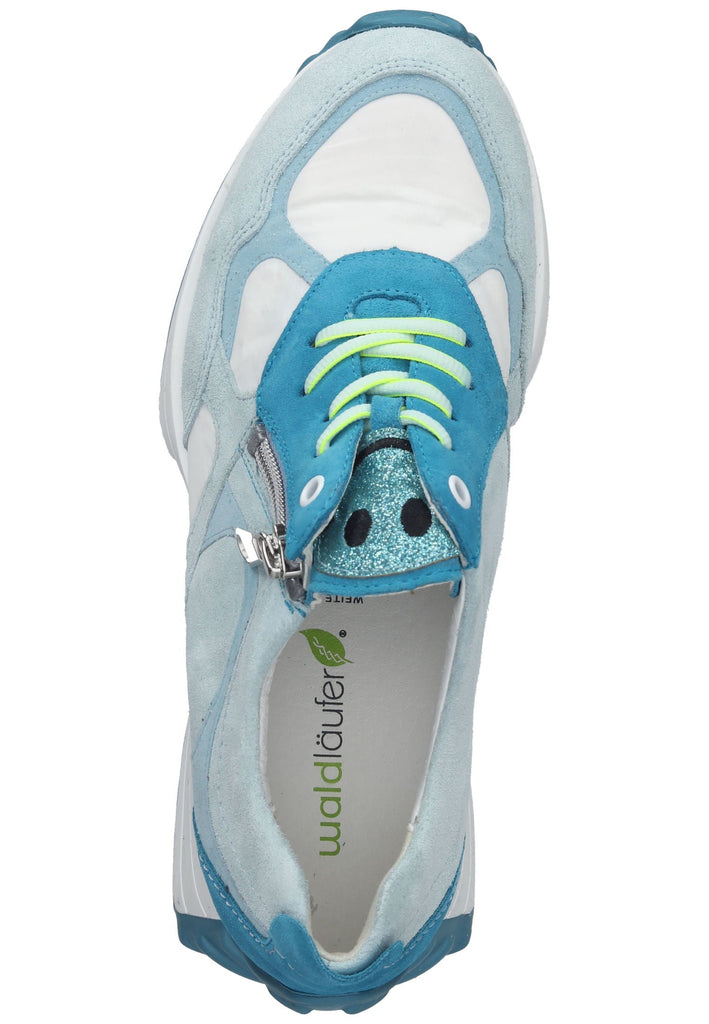 Waldläufer Sneaker Leder/Textil Blau/Weiß