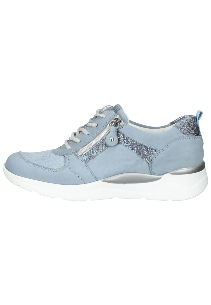 Waldläufer Sneaker Leder/Textil Hellblau/Silber