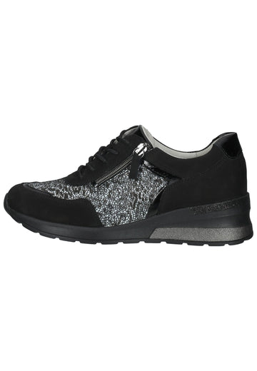 Sneaker Waldläufer Sneaker Leder Schwarz