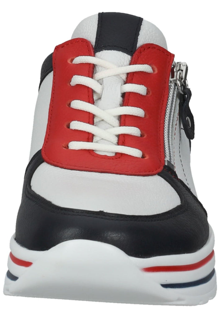 Sneaker Waldläufer Sneaker Leder Weiss/Rot/Blau
