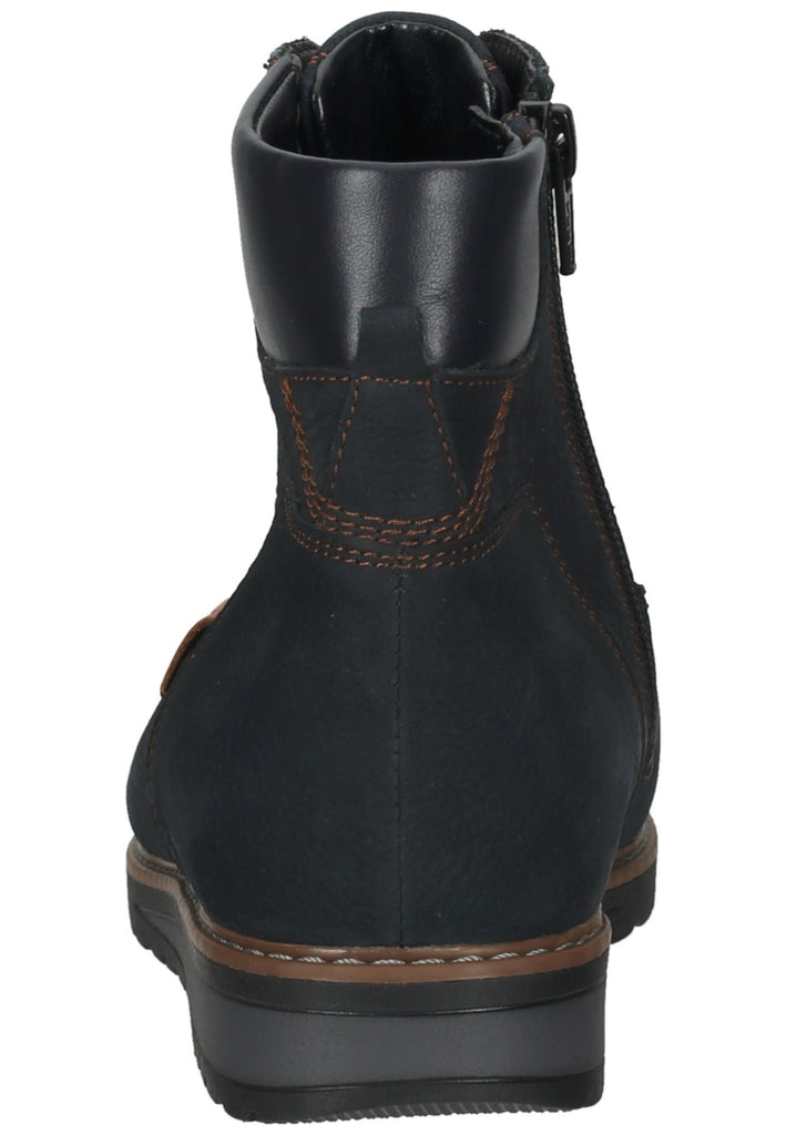 Waldläufer Stiefelette Leder dunkelblau Warmfutter
