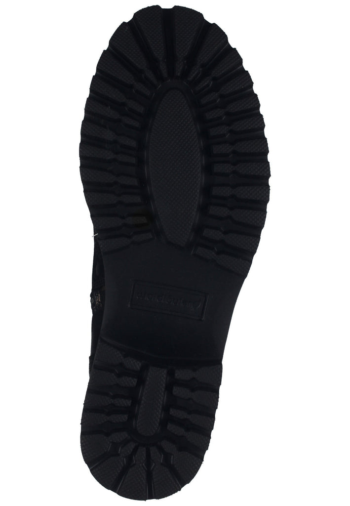 Waldläufer Stiefelette Leder Schwarz