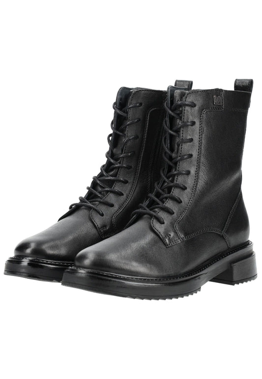 Waldläufer Stiefelette Leder Schwarz/Schwarz