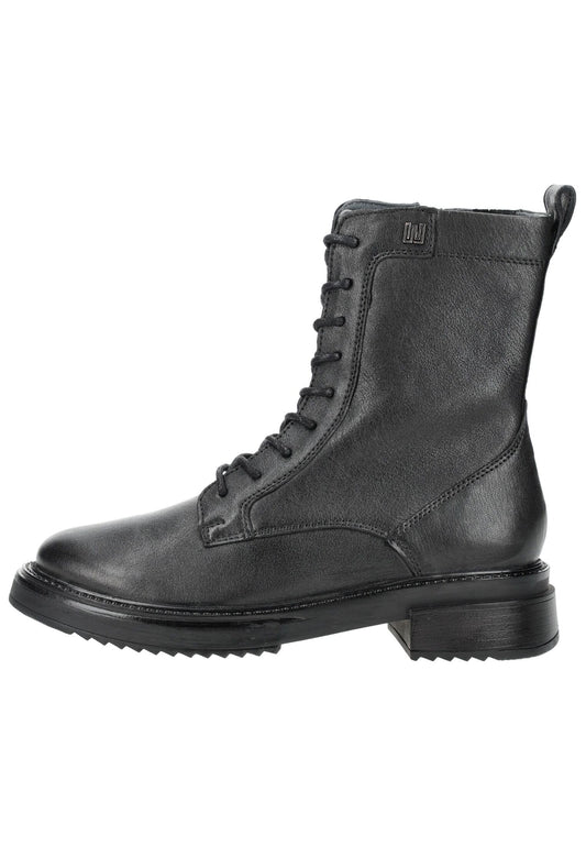 Waldläufer Stiefelette Leder Schwarz/Schwarz