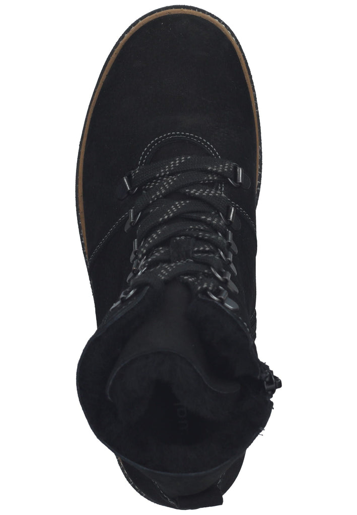 Waldläufer Stiefelette Leder Schwarz Warmfutter