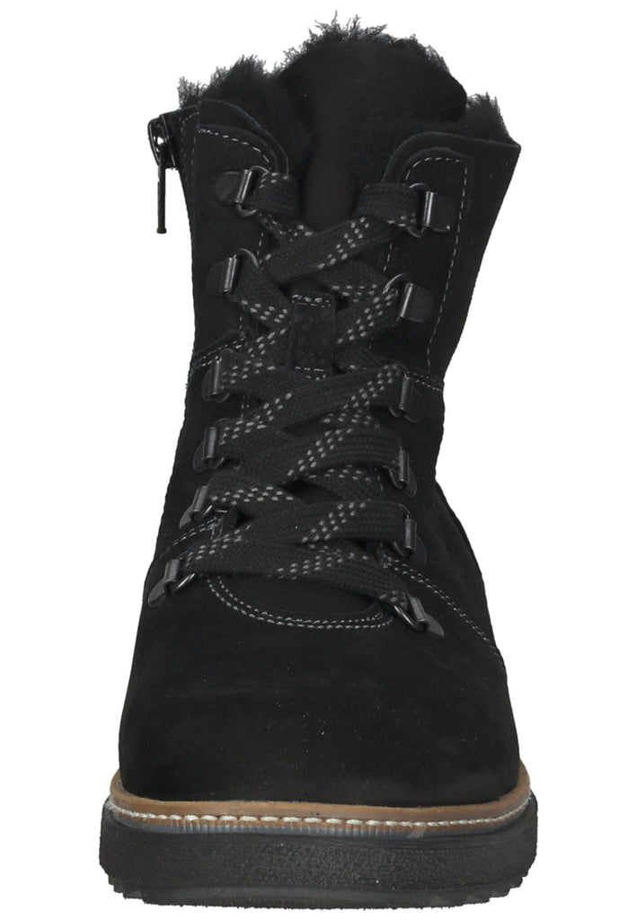 Waldläufer Stiefelette Leder Schwarz Warmfutter