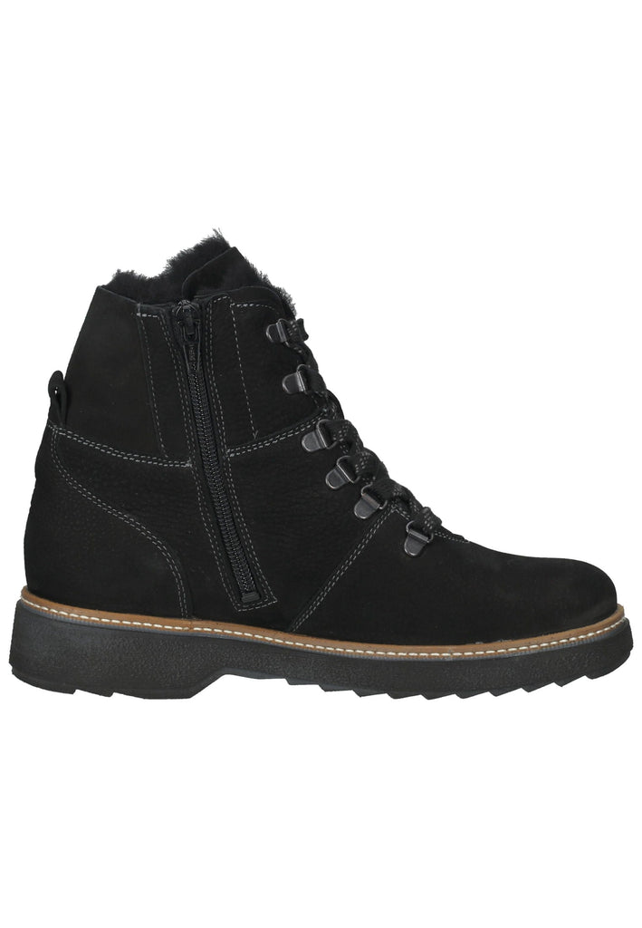 Waldläufer Stiefelette Leder Schwarz Warmfutter