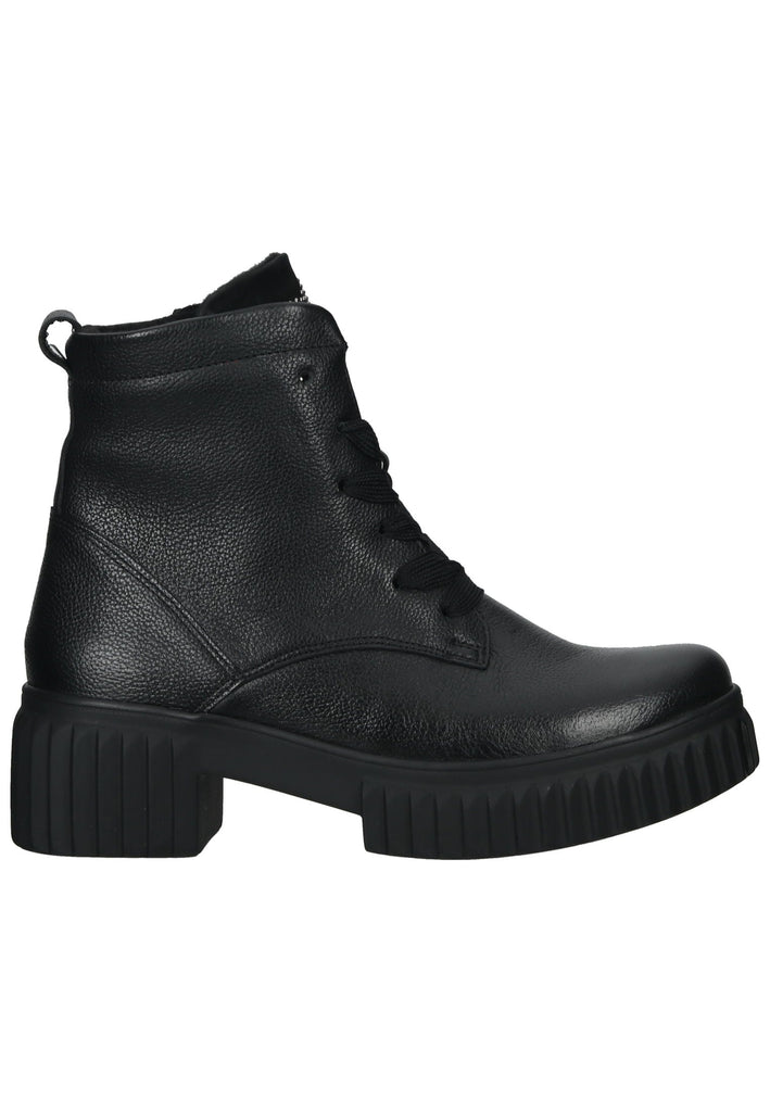 Waldläufer Stiefelette Leder Schwarz Warmfutter