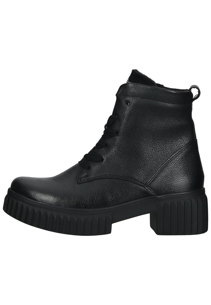 Waldläufer Stiefelette Leder Schwarz Warmfutter