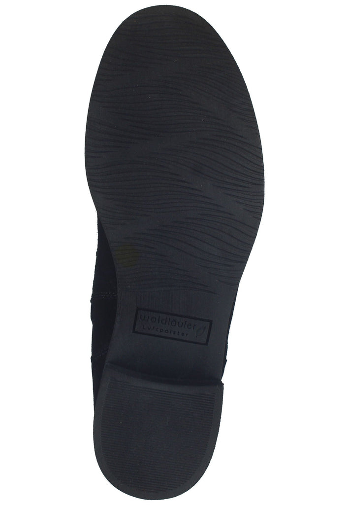 Waldläufer Stiefelette Leder Schwarz Warmfutter