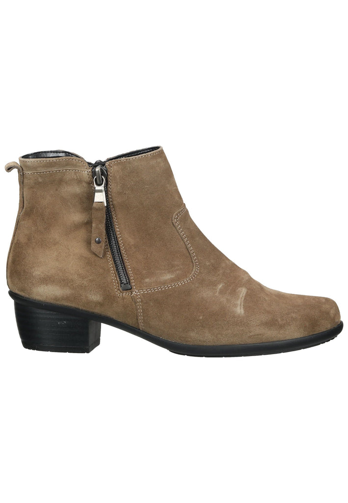 Waldläufer Stiefelette Leder Taupe Warmfutter