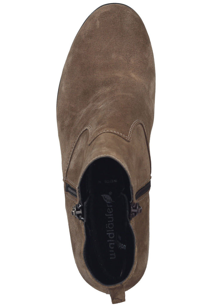 Waldläufer Stiefelette Leder Taupe Warmfutter