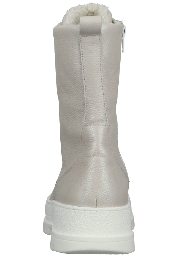 Waldläufer Stiefelette Leder Weiß Warmfutter