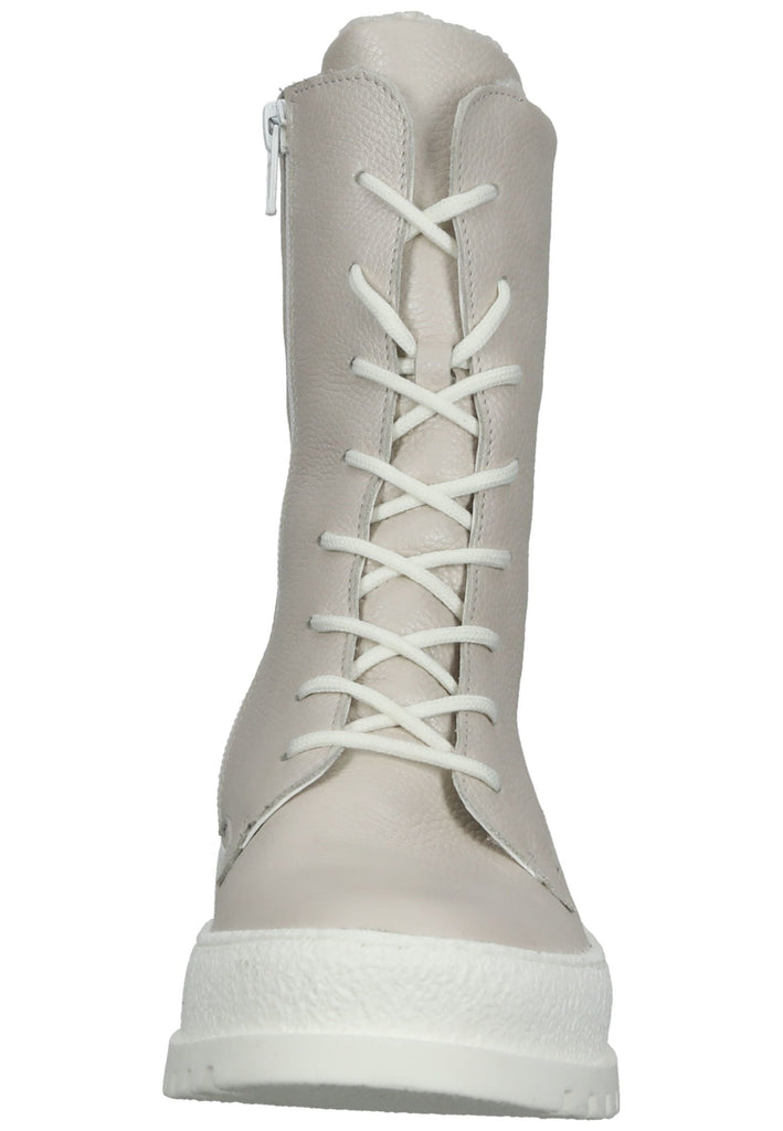 Waldläufer Stiefelette Leder Weiß Warmfutter