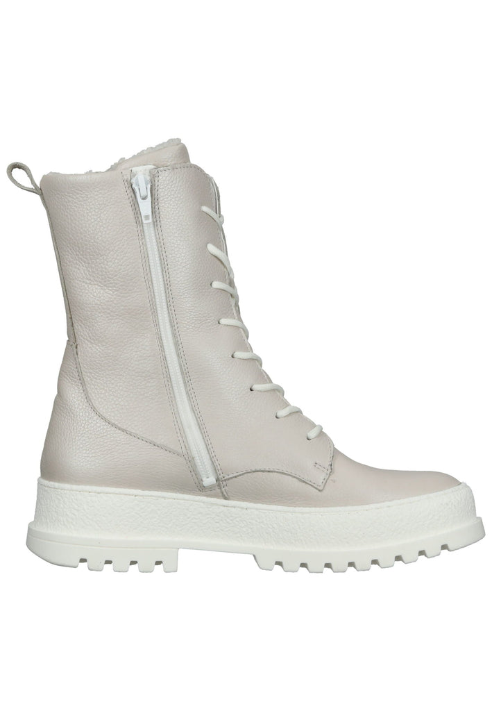 Waldläufer Stiefelette Leder Weiß Warmfutter