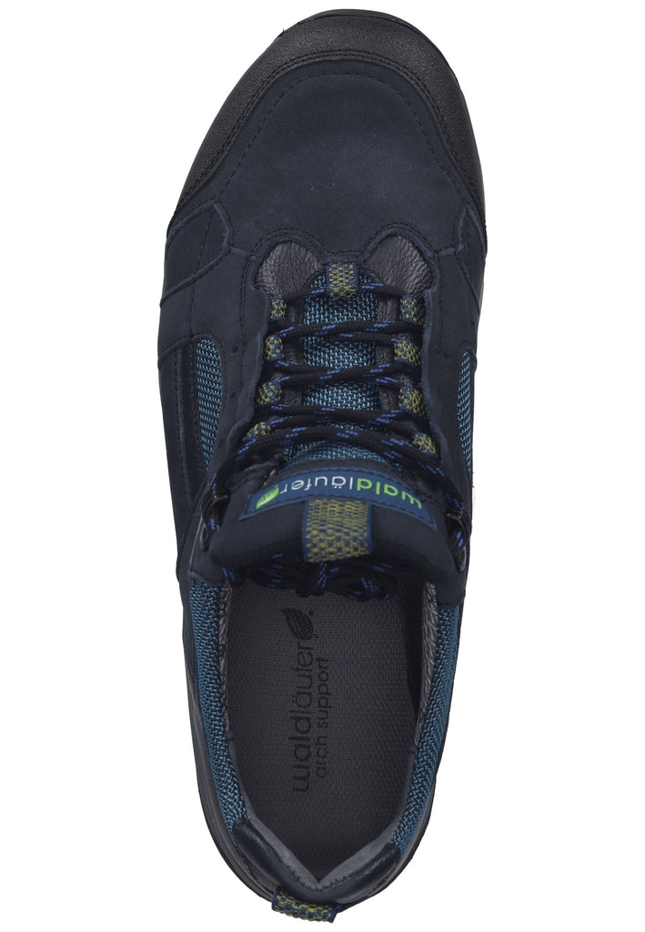 Waldläufer Wanderschuhe Leder/Textil Schwarz/Blau