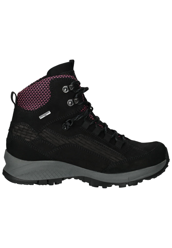 Waldläufer Wanderschuhe Leder/Textil Schwarz/Rosa
