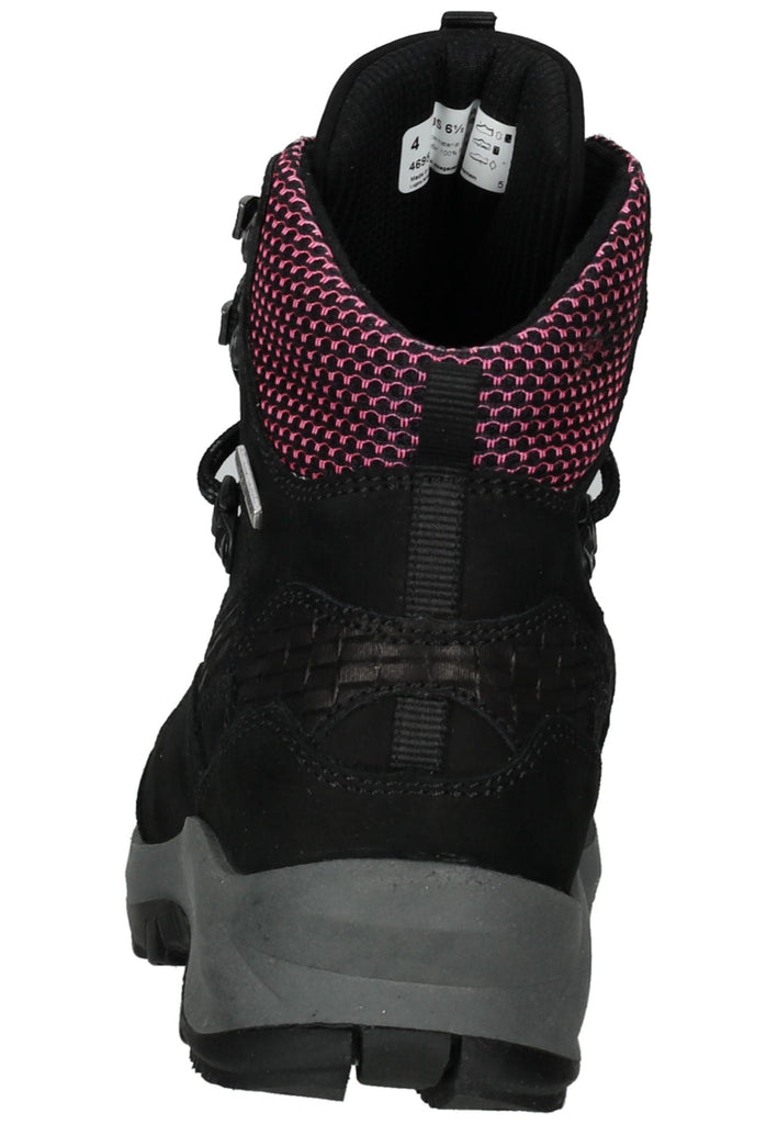 Waldläufer Wanderschuhe Leder/Textil Schwarz/Rosa