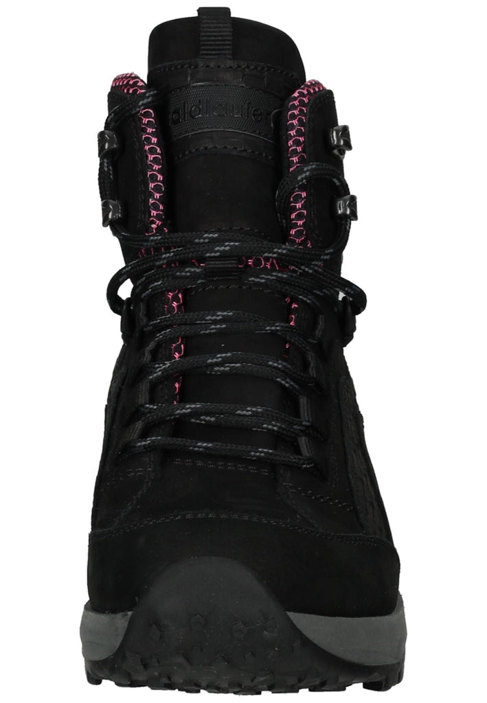 Waldläufer Wanderschuhe Leder/Textil Schwarz/Rosa