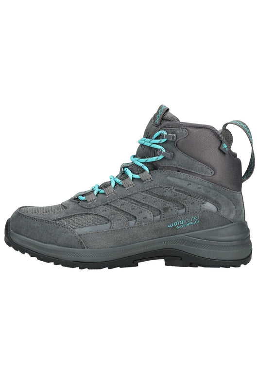 Waldläufer Wanderschuhe Veloursleder/Textil Grau/Blau Warmfutter