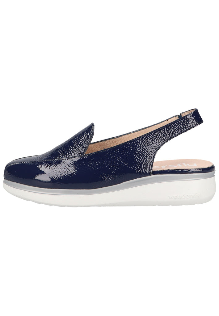 Slipper Wonders Slipper Leder Blau Lack